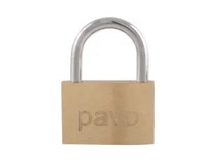 Hangslot Pavo Messing 40mm met 3 sleutels - 1