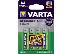 Batterij Oplaadbaar Varta 4x AA 2600Mah Ready2Use 1.2V