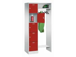 personeelsgarderobe draaigr. 1950x850x500mm 1x5 vakken 400mm RAL5012