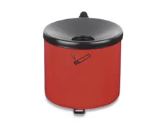 Veiligheidswandasbak 2.4 liter 45x 150mm Kiepbaar Plaatstaal Rood