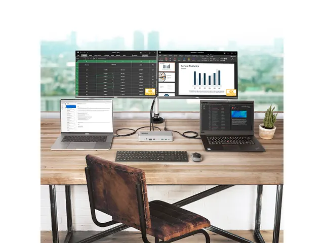 Dual-laptop USB-C KVM docking station dual 4K 60Hz DisplayPort dock