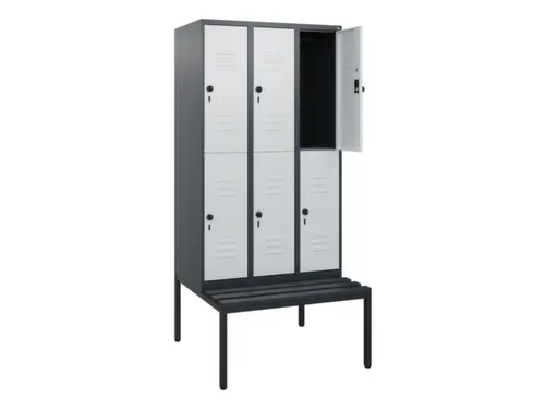 Dubbeldekse dekenkist,HxBxD 1950x900x815mm,3x2vak.,vak B 300mm