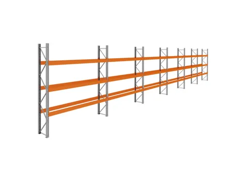 palletstelling,basis+5xaanbouw,HxBxD 3990x22300x750mm,vakl. 3400kg
