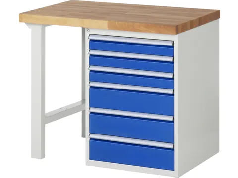 werkbank,HxBxD 890x1000x700mm,beukblad,draagverm. 750kg