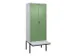 locker voor scheiding van kleding,HxBxD 2120x800x815mm,2vak