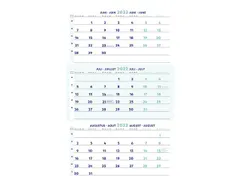 Driemaandskalender, Wandmodel, 300 x 600 mm, 4 talen, 2022