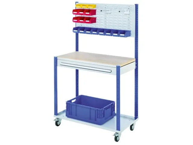 Verrijdbaar Werkstation Hxbxd 1730x1000x500mm Geperforeerde Plaat