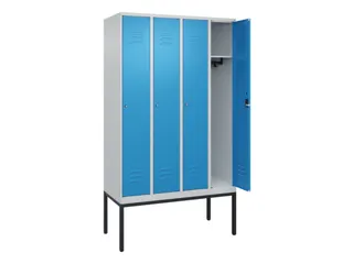 locker,HxBxD 2120x1200x500mm,4vak,vak B 300mm,cil.-slot,voetonderstel - 2