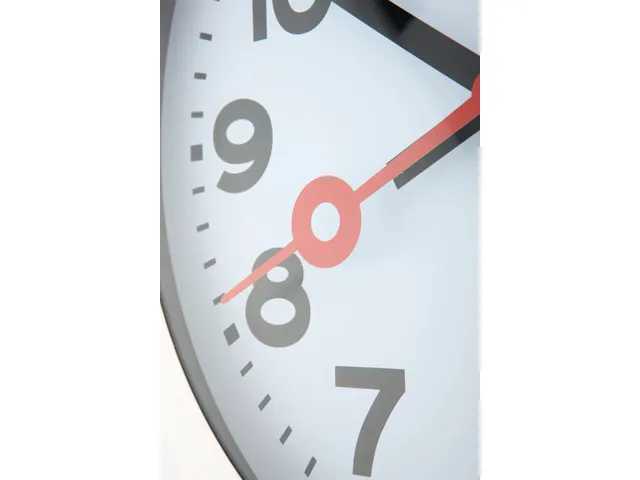 Wandklok NeXtime dia. 19cm, geborsteld aluminium, 'Station' cijfers