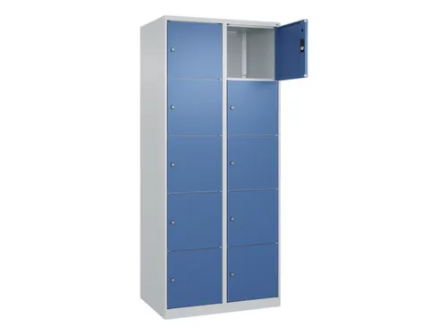 lockerkast,HxBxD 1850x800x500mm,2x5vakken,vak B 400mm,cil.-slot
