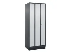 locker,HxBxD 1950x750x500mm,3vak,vak B 250mm,cil.-slot,sokkel