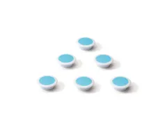 Glasbordmagneet 30mm Blauw Rond extra sterk 6 stuks