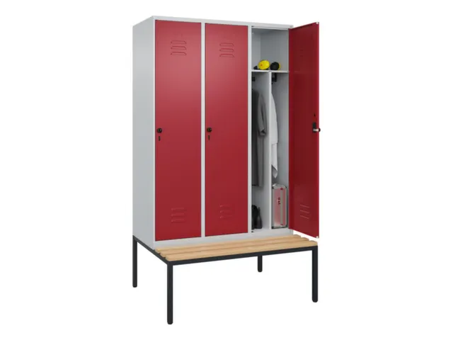 locker voor scheiding van kleding,HxBxD 2120x1200x815mm,3vak