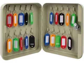 Sleutelkast Voor 20 Sleutelhangers Grijs Inclusief 2 Sleutels - 5