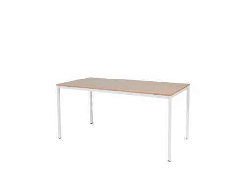 Domino Basic Tafel Vaste Hoogte 1600x800mm Hav/Kers 25mm Wit 4-Poots