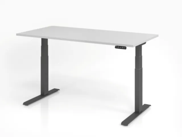 Bureau assis-debout électrique 640-1290x1600x800mm gris/graphite