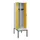 locker met bank,voor scheiding van kleding,HxBxD 2120x600x815mm,2vak