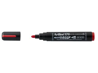 Permanent marker Artline 170 Eco rond Medium rood Dry Safe - 1