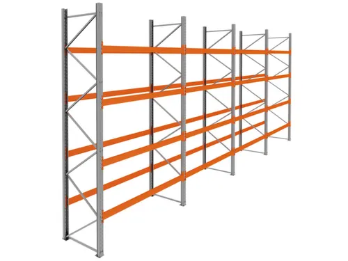 palletstelling,basis+3xaanbouw,HxBxD 4620x11300x1100mm,vakl. 3000kg
