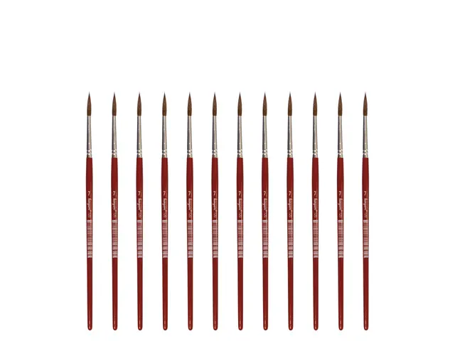 Penseel Kangaro Serie 120 rond Nr. 7 geitenhaar doos 12 stuks