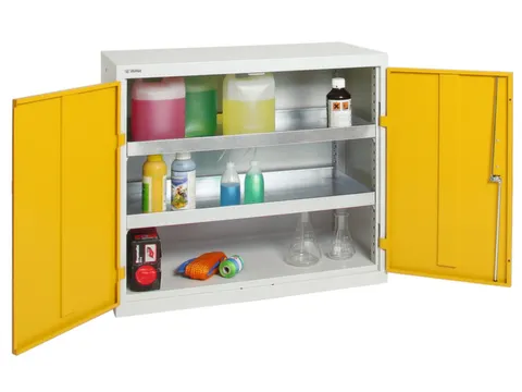 Milieukast Plaatstaal Grijs Geel Aquatoxische Stoffen 900x1000x500mm