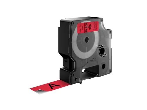 Labeltape Dymo 45807 D1 720870 19mmx7m zwart op rood