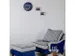 Wandklok NeXtime dia. 35cm bol glas 'Milky Way dome' Romeinse cijfers