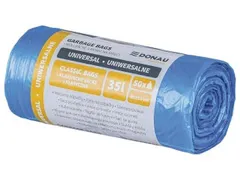 Vuilniszak, 8,5Mic, 35 L, Blauw 50 Stuks