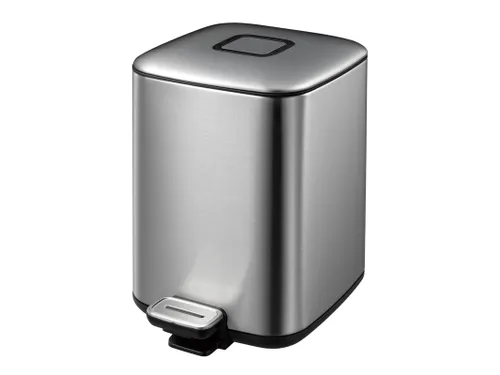 Vierkante Pedaalemmer Regent Step Bin 6 Liter Mat Rvs