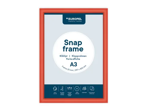 Kliklijst Europel A3 25mm rood