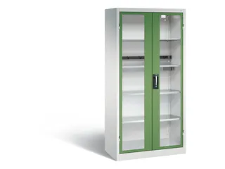 acculaadkast 1950x930x500mm 5stekkerdozen 230V cil.-slot front RAL6011 - 2