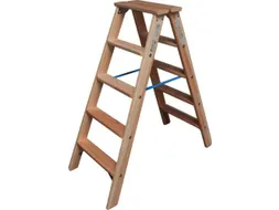 dubbele ladder,beide zijden,2x5treden,Stand H 0,65m,balk L 1,15m,hout