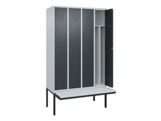 locker voor scheiding van kleding,HxBxD 2120x1200x815mm,4vak - 2