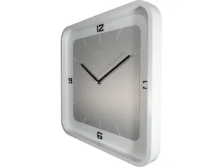 Wandklok NeXtime Square Wall 40x40x4cm wit cijfers - 4