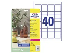 Etiket Avery L7781-25 45.7x25.4 transparant 1000st