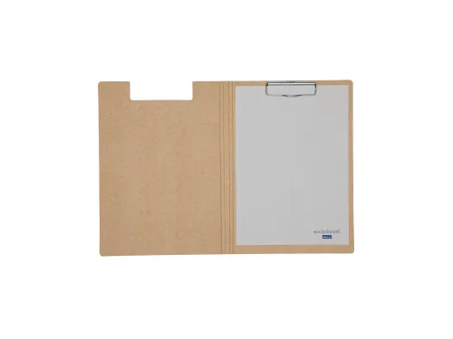 Klembordmap MAULbalance A4 staand sterk 3mm karton met houtstructuur