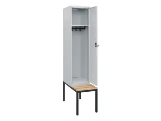 locker met bank,HxBxD 1950x400x815mm,1vak,vak B 400mm,draaigrendel - 1