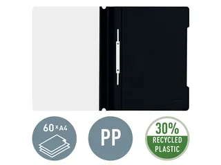 Snelhechter Leitz 4191 Standaard A4 zwart 30% gerecycled plastic - 3