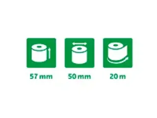 OUTLET Rekenmachine Papierrol 57x50x12x20 1 laag offset extra wit 60g/ - 3