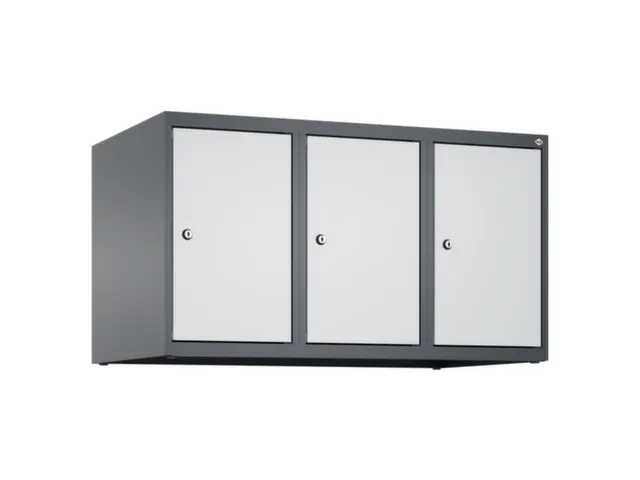 opzetkast,v. locker,3vak.,vak B 300mm,HxBxD 500x900x500mm,cilinderslot
