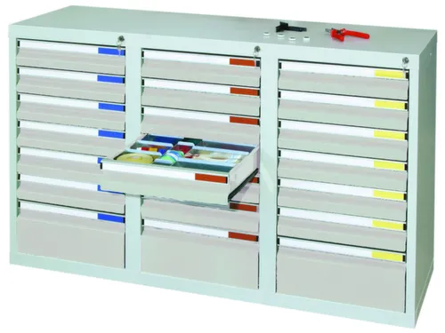 ladekast HxBxD 900x1500x500mm 21laden centrale vergrendeling RAL7035