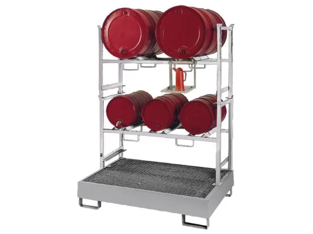 Complete Aanbieding Stapelframes 3X60L 2X200L Vaste Opvangbak Verzinkt