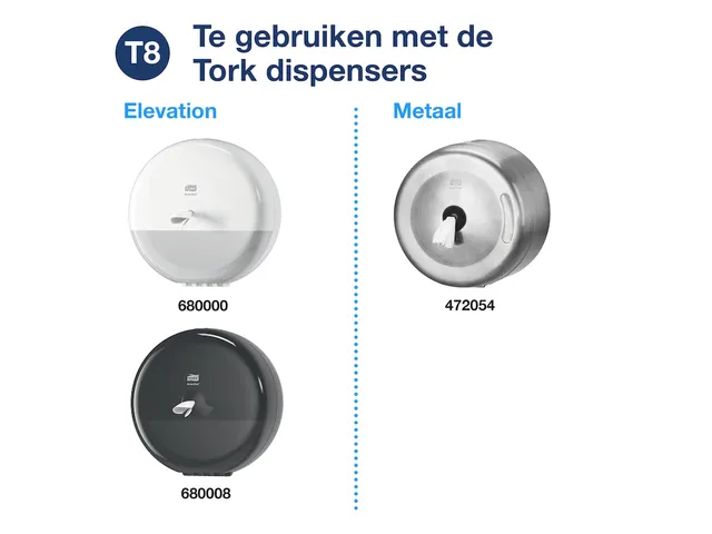Tork Smartone 472242 Toiletpapier 2-laags T8 1150 vel Wit