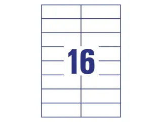 Etiket Avery Zweckform 3484-200 105x37mm wit 3200stuks - 3