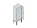 locker,HxBxD 2120x800x500mm,2vak,vak B 400mm,cil.-slot,voetonderstel