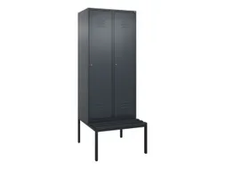 locker met bank,HxBxD 2120x800x815mm,2vak,vak B 400mm,cil.-slot