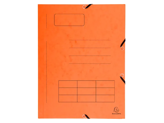 Elastomap bedrukt 3 kleppen glanskarton 355gm² A4 Assorti