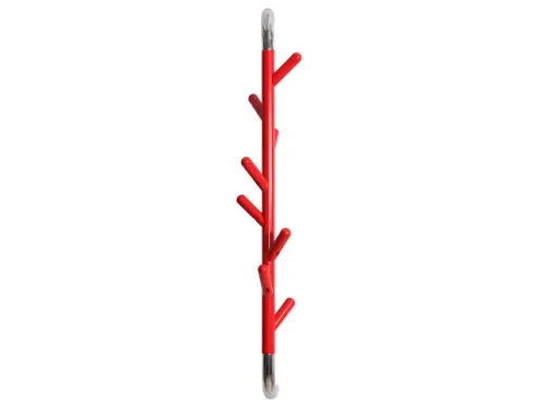 OUTLET Wandkapstok Linair Rood, Verchroomd