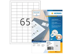 HERMA 10778 Inkjet etiketten A4 38,1x21,2mm Wit mat 5200 stuks