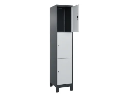lockerkast,HxBxD 1950x400x500mm,1x3vakken,vak B 400mm,cil.-slot,voeten